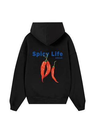 Худи loys толстовка с принтом spicy life hoodie, черный xxl
