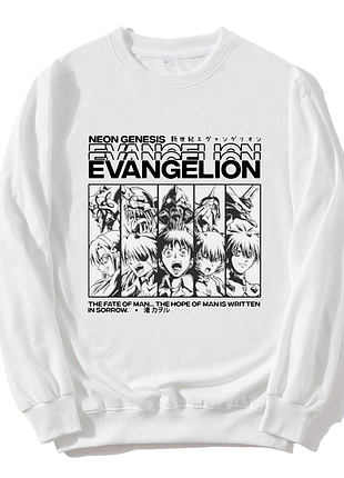 Свитшот белый loys аниме evangelion xxl