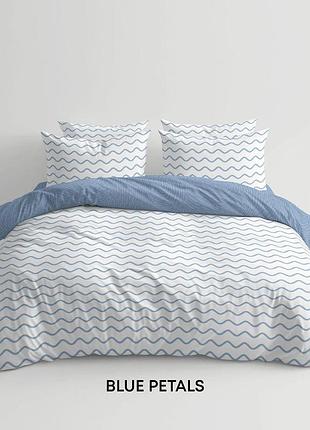 Комплект постельного белья теп "happy sleep" евро (blue petals, 50x70)