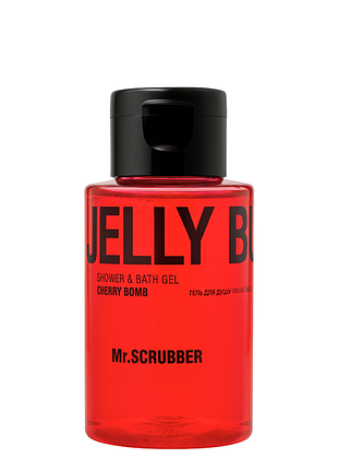 Гель для душу mr.scrubber jelly bubbles cherry bomb "вишневий аромат" 100 мл daily skin care