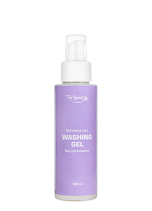 Гель для вмивання обличчя із пребіотиками top beauty microbiome care washing gel 100 мл daily skin care