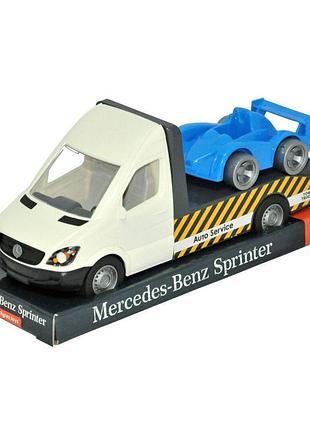 Автомобиль игрушечный "mercedes-benz sprinter" эвакуатор на планшетке, tigres