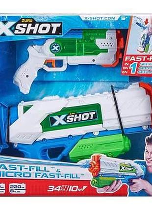 Набор водяных бластеров x-shot fast fill medium and small, арт.56225