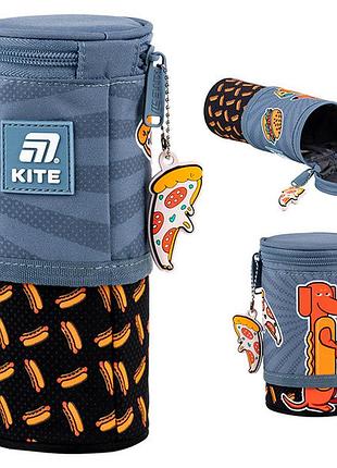 Пенал kite 684 crazy street food, школьный пенал без наполнения (k25-684-1)