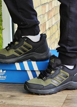 Термо кроссовки adidas gore-tex хаки мужские зимние адидас зелёные (размеры: 41)