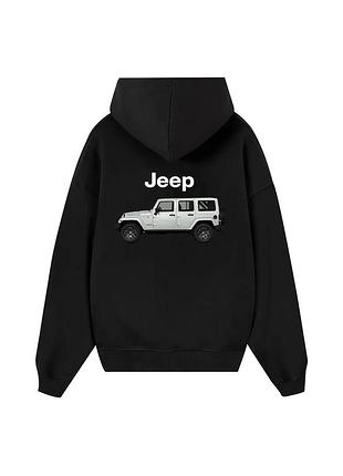 Худи loys толстовка с принтом basic jeep hoodie, черный xl