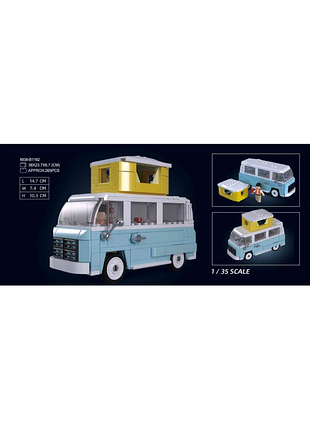 Конструктор авто серия, автобус/дом на колесах, 1:35, 265 деталей sluban m38-b1192