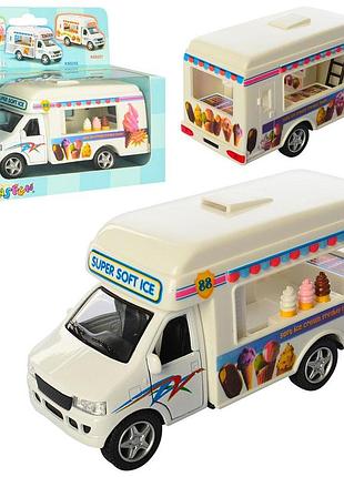 Колекційна модель вантажівки "ice-cream truck" kinsmart (ks5253w)