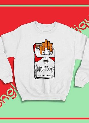 Свитшот белый loys suicideboys cigaretes xxl