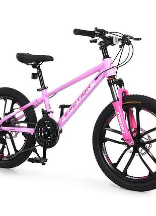 Велосипед profi emotion 20 д. et-2001 алюмінієва рама 11", shimano 21sp, рожевий (et-2001)