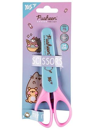Детские ножницы yes pusheen 14 см в футляре для школы (480449)