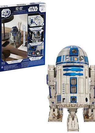 4d build:пазл для создания 3d-модели «звездные войны: дроиды r2-d2» (201 деталь)