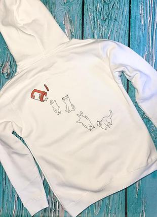 Толстовка біла ripndip | худі ріпндіп | кенгурушка l