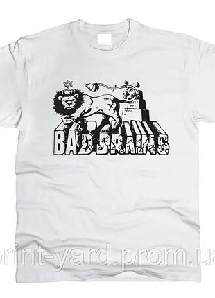 Футболка белая loys music bad brains lion