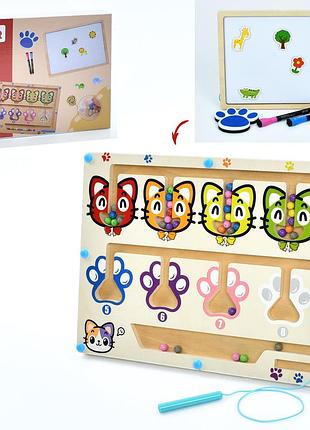 Деревянная игрушка md 1517 – магнитный лабиринт 2в1 с доской и аксессуарами (md1517)