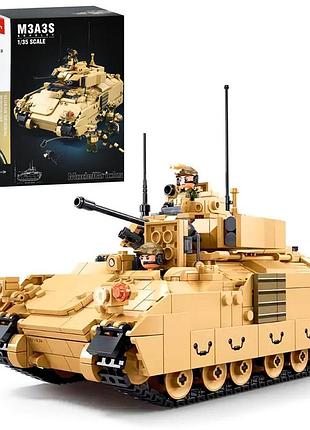 Конструктор sluban военная серия танк 1:35 с фигурками, 905 деталей, коробка, развивающий игровой набор (m38-b1363)