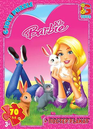 Пазлы тм "g-toys" из серии "barbie", 70 эл.