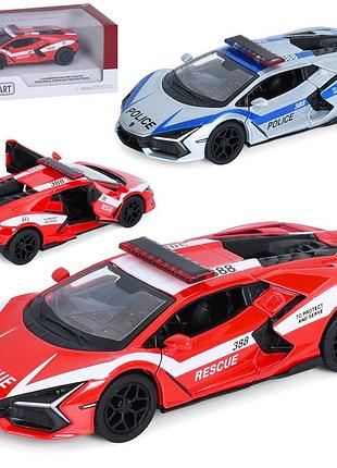 Машинка металева інерційна 1:38 двері відкриваються гума (kt5459wpr)