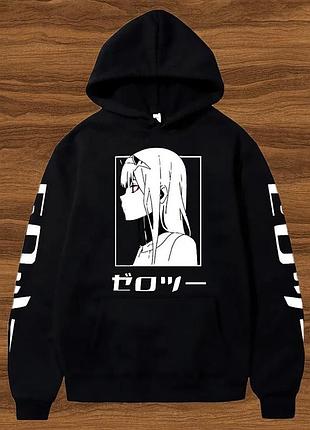 Худи аниме franxx hoodie женская толстовка l