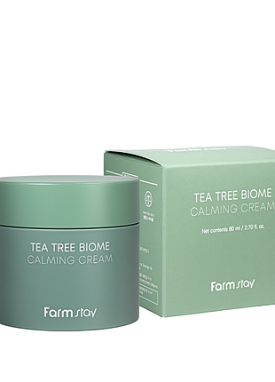Крем для лица от морщин farmstay tea tree biome calming cream успокаивающий, 80 мл daily skin care