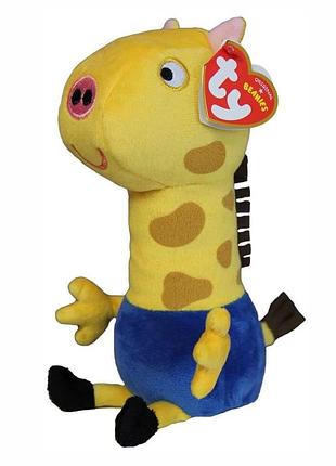 Мягконабивная игрушка ty peppa pig "жералд жираф", 15 см (46265)
