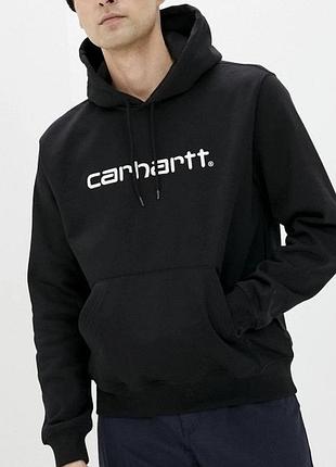 Чоловіче худі carhartt чорне толстовка унісекс кофта з капюшоном xxl