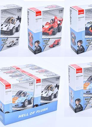 Конструктор авто серия машина 1:40 фигурка 4 вида sluban (m38-b1208)