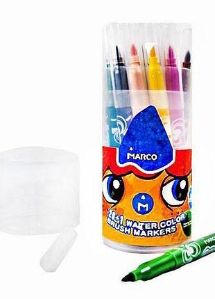 Фломастери-кисті 21 колір, super washable, у банці (1633-21pd)