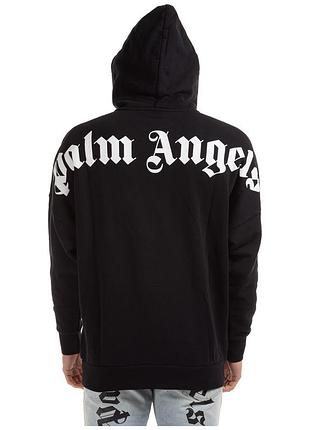 Толстовка чёрная palm angels bgs • худи палм анжелс s
