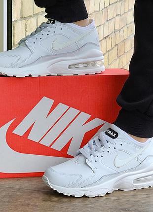 Женские белые кроссовки nike air max 93 кожаные найк (размеры: 37,38,41) видео обзор - 93-7