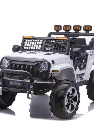 Детский электроджип 24v с пультом управления bluetooth белый (m 6380eblr-1(24v))