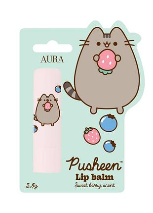 Бальзам для губ з ароматом солодких ягід, 3,8 г, тм "pusheen" (124236)