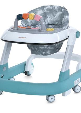 Ходунки me 1163 multiway mint 2в1 пушер, 6 коліс, музика, світло, батарея, коробка, м'ятний (me 1163 mint)
