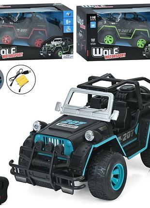 Джип на радиоуправлении, аккумулятор, 1:16, резин. колёса, свет, usb, цвета в ассортименте (ydf7960r)