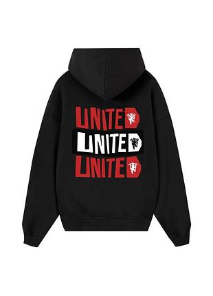 Худи loys толстовка с принтом manchester united hoodie, черный xl
