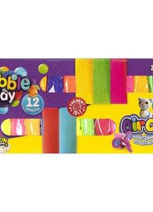 Тесто для лепки "air clay+bubble clay" 12 шт+12 шт укр