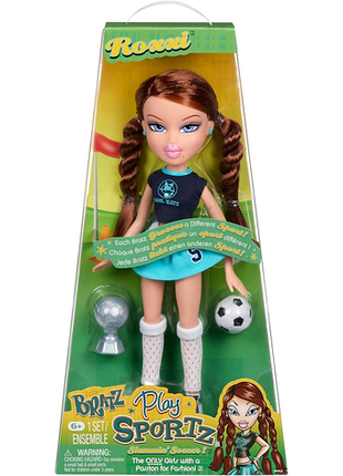 Ігровий набір bratz play sportz – футболістка роксі з аксесуарами, безпечний (569558)
