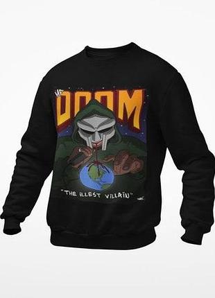 Свитшот черный loys mf doom хип-хоп l