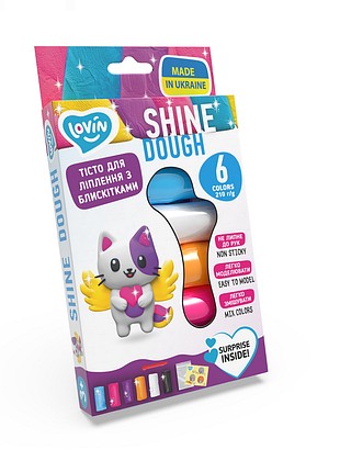 Набор для лепки с тестом 6 цветов shine tm lovin(41177)