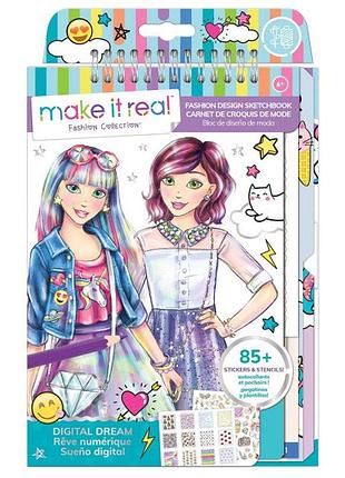 Блокнот с трафаретами для создания модных коллекций: «розовая мечта» make it real