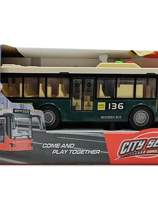 Автобус rj5503a інерція, 27,5см, 1:16, звук,світ(різнокольорове),відчин.двері,гум.кол.бат.кор.