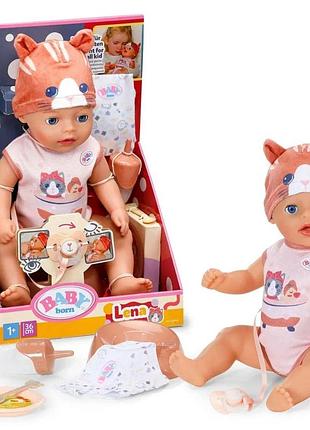 Лялька baby born лена в костюмі котика 36 см з аксесуарами (839560)