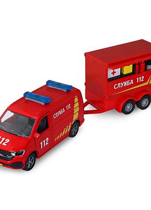 Игровой набор volkswagen служба 112 с прицепом (520322.27)