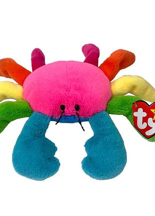 Мягконабивная игрушка ty beanie babies — радужный краб scuttle, 15 см (41347)