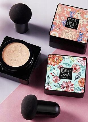 Bb-крем у форматі кушона без ефекту щільної маски. кушон images beauty linasi cream concealer тон 02 слонова кістка 20 г