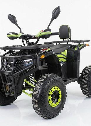 Квадроцикл atv007-2-5 мотор 1500w аккумулятор 60v20ah bluetooth 3 скорости led до 82 кг черно-зеленый (atv007-2-5)