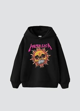 Худи loys толстовка с принтом metallica sun , черный xs