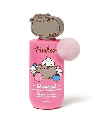 Гель для душа с ароматом клубника и черника тм "pusheen", 400 мл