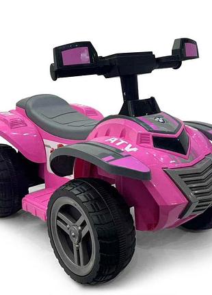 Квадроцикл детский электрический с пультом управления bluetooth розово-серый (m 6367elr-8-11)