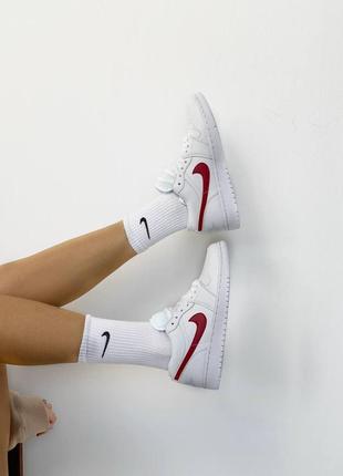 Nike air jordan1low white university red🆕шикарные кроссовки найк🆕купить наложенный платёж